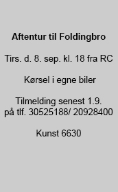 Aftentur til Foldingbro ottende september